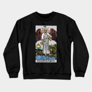 Temperance Tarot Card Rider Waite Crewneck Sweatshirt